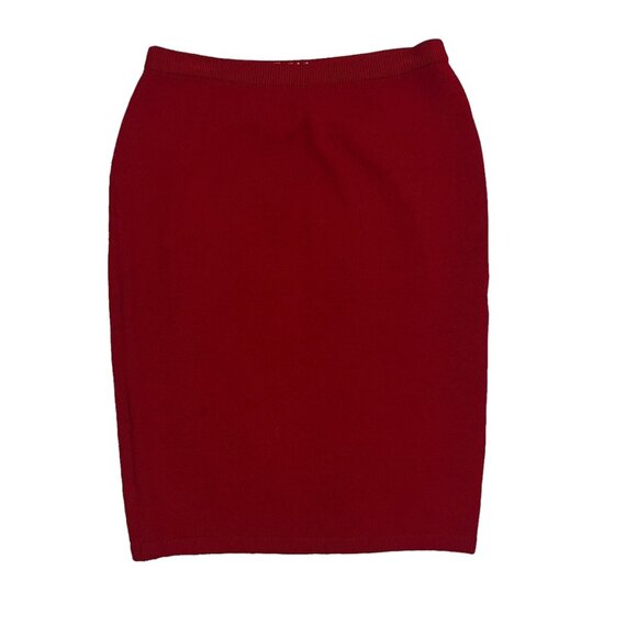 St. John Dresses & Skirts - St. John vintage knit skirt red 1990's pencil skirt women's sz 4